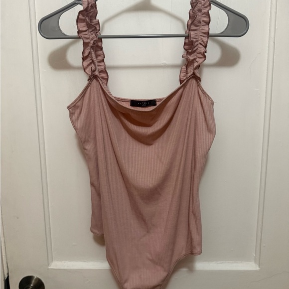 Pink Ruffled Strap Tank Top - Picture 1 of 1